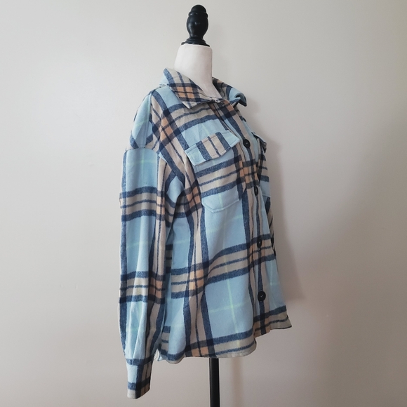 Anthropologie Avec Les Filles Plaid Fleece Shacket - Picture 6 of 16